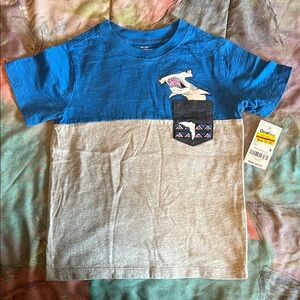 OshKosh B'gosh Blue and Gray Shark Tee